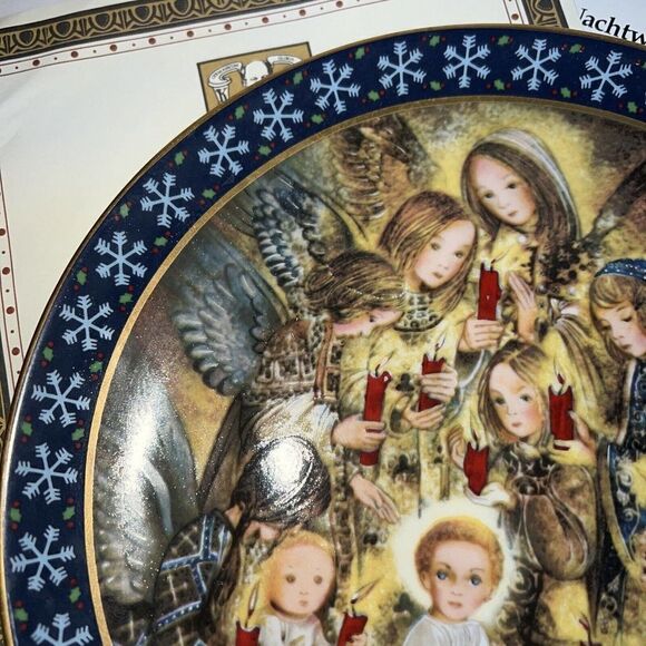 1985 German DIE NACHTWACHE DER ENGEL Angel's Vigil Ltd Ed Plate 10 1/2" # 674 B - Picture 2 of 8